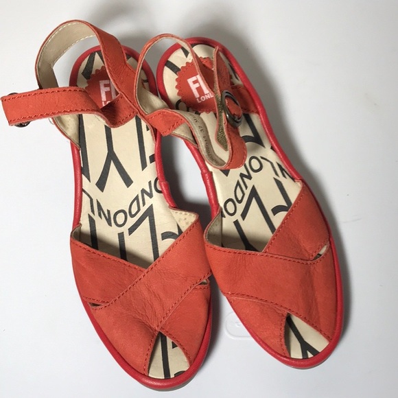 fly london orange sandals